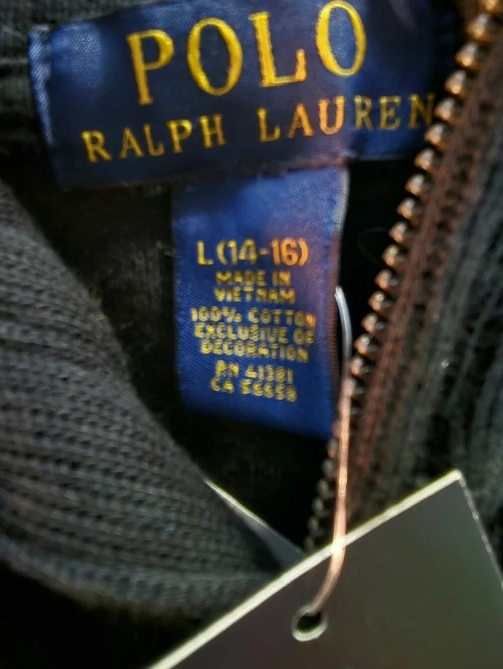 Ralph Lauren Polo Black/Red Ribbed Boys Sweater